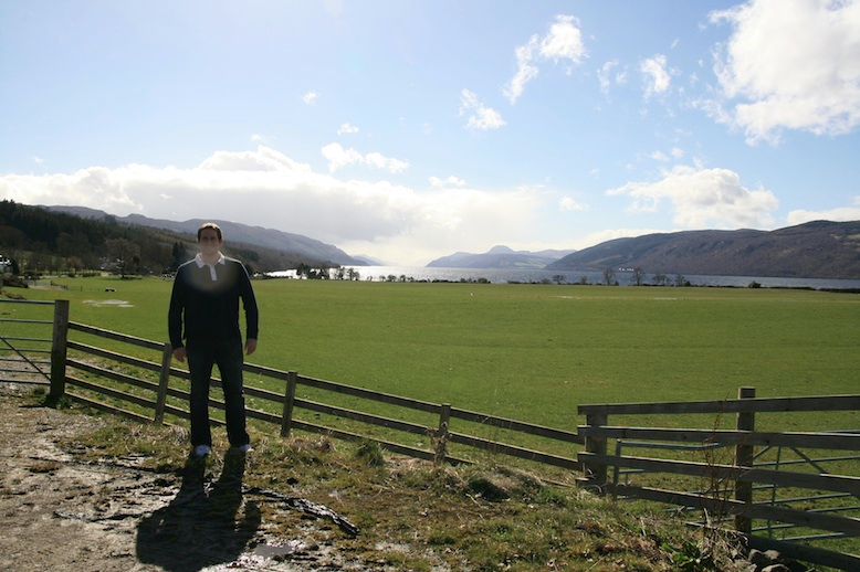 Standing next to Loch Ness in Scotland